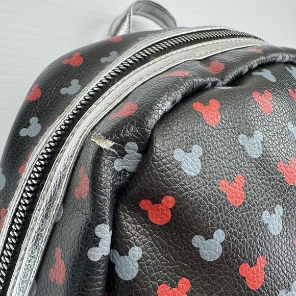 Disney Mickey Mouse Mini Backpack Blue Red Silver - Picture 15 of 16
